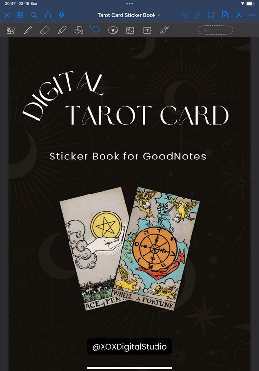 Tarot Card Digital Sticker for Goodnotes, Rider Waite Smith Tarot Digital Stickers Major and Minor Arcana Instant Download